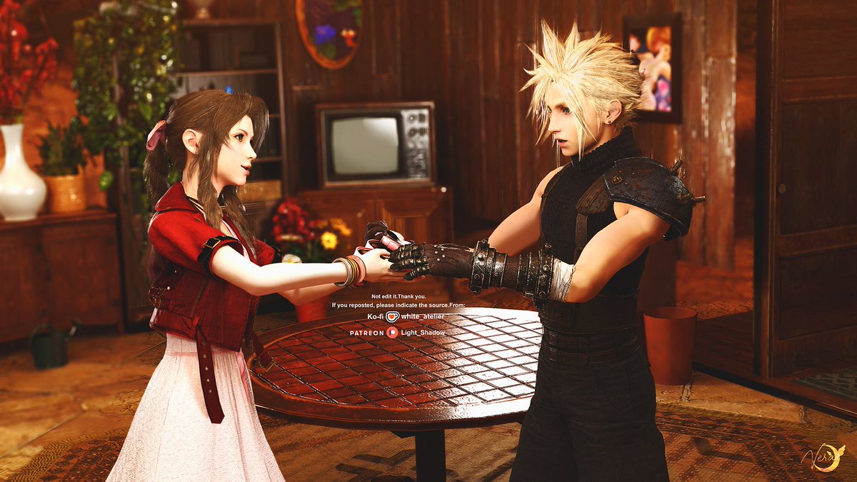 I couldn’t finish my Clerith Valentine’s piece this year—the render time was too long. 
So I shared some older works instead. I still wanted to do something for this ship on this special day. 💝
This pic is from 5 years ago.😅
#AerithWeek2026 #Clerith #FF7 #HappyValentinesDay2026