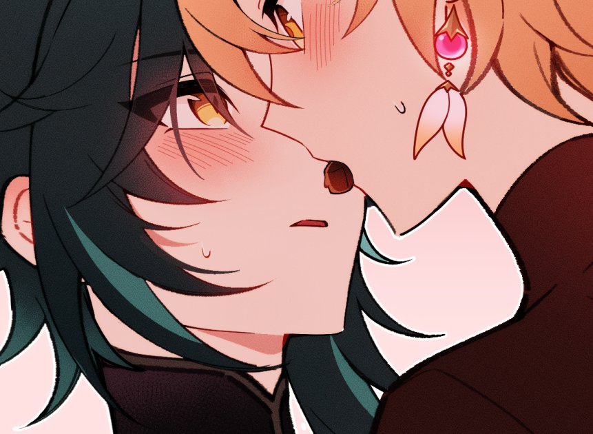 I_Saekki_mwoji_'s tweet image. ちょっと遅刻しちゃったけど…バレンタイン魈空〜🍫

#魈空