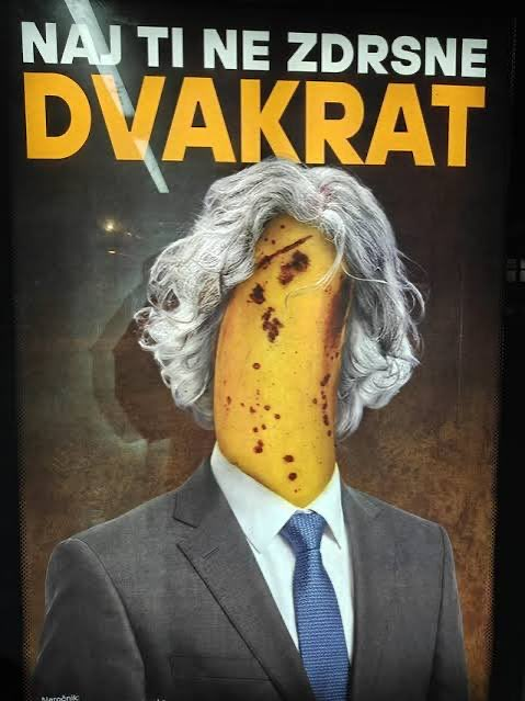 m_bostjan's tweet photo. Eden najboljših sloganov sodobnih volilnih kampanj, pa te z njimi sploh niso skromne. Inteligenten, duhovit, prepričljiv: zadene samo bistvo kolovratenja #Robertine med Slovenci. Avtor bi moral dobiti #Prešernovanagrada. Delite, naj ga vsi vidijo. https://t.co/cQAW6NDAJA