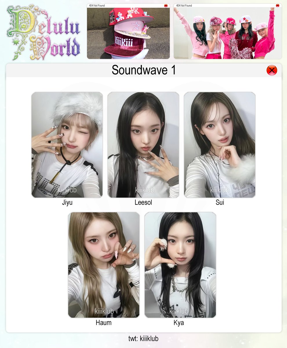 KiiiKiii Delulu Pack [The 2nd EP] OT5 Soundwave 1, Jingdong 1