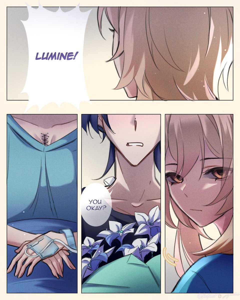 Scaralumi Valentines Collab Comic:  ".... .- -. .- .... .- -.- .." ❤ [2/3]
#scaralumi #wanlumi #lumine #scaramouche #genshinimpact