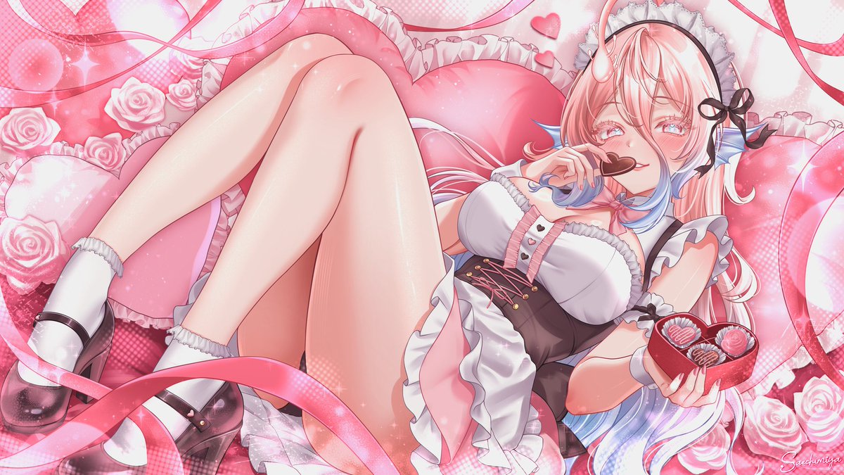 Happy love day!!! 🌹❤️

🎨: <a href="/saechimiya/">𖤐˒˒ Sae ₍ᐢ..ᐢ₎༘ 🎀</a> | #cindartella