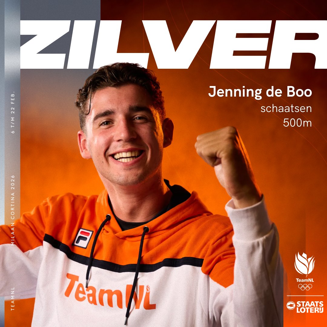 TeamNLtweets's tweet image. Wat een titanenstrijd 🤯

Jenning de Boo en Jordan Stolz maken er een geweldige show van! 

#TeamNL | #MilanoCortina2026