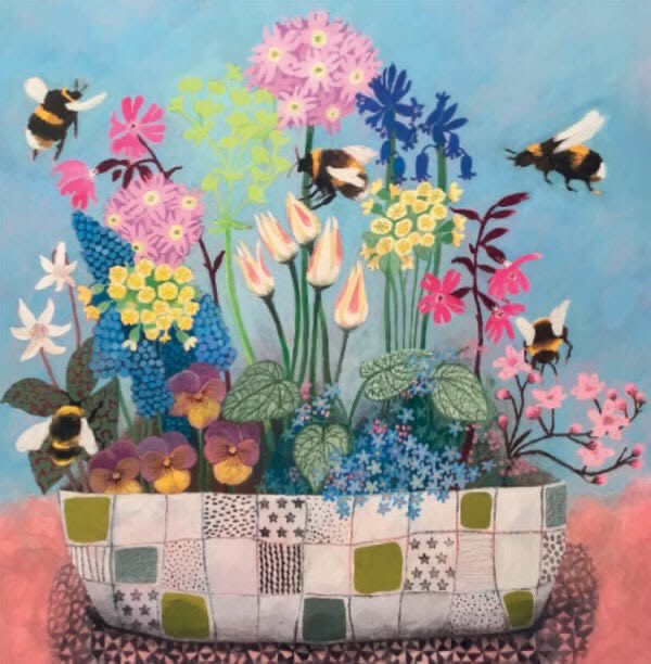 HWarloww's tweet photo. Gertie Young 
Lightening my mood with this bright happy painting 
‘Welcoming Spring’ https://t.co/v7W8qtd69K