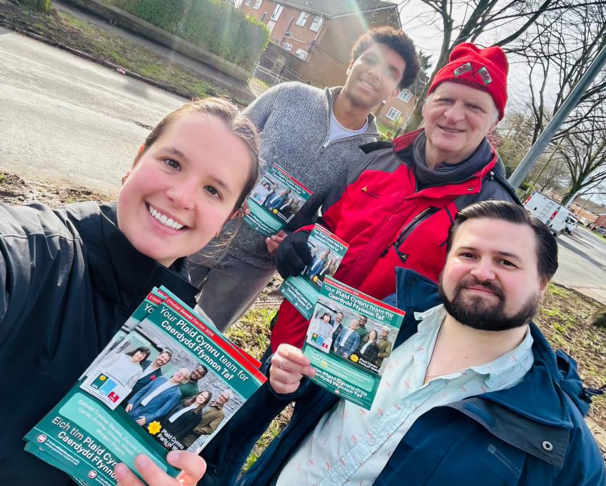 "Diolch to tim Penylan today - We had  a very encouraging response" <a href="/DafyddTrystan/">Dafydd Trystan</a>  "We also had a positive response in Llandaff North along with the sunshine!" @zaynubakbar  "We have to work very hard if we r lead the Cymru Parliament" says <a href="/RhunapIorwerth/">Rhun ap Iorwerth</a> in  #caerdydffynnnotaf