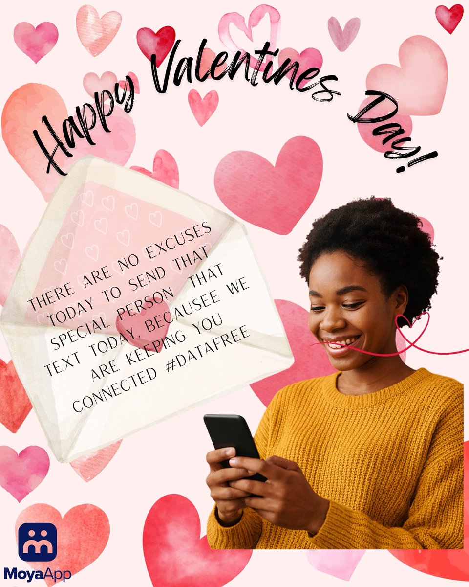 If anyone hasn’t said it to you yet, Happy Valentine’s Day S’thandwa, the world is a better place with you in it💙

We got you 24/7, 365 days😉

#datafree #moyaapp  #chat  #ValentinesDay2026