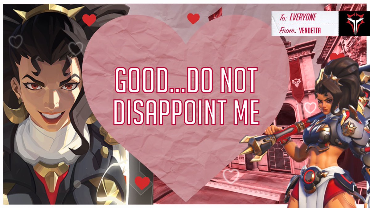 Decided to make another one with Vendetta for her fans and <a href="/Ruby_Rust/">Chiara Preziosi</a> , hope you have a great Valentine’s Day!♥️🐺 #Overwatch #OverwatchFanart #OverwatchArt  <a href="/PlayOverwatch/">Overwatch</a>
