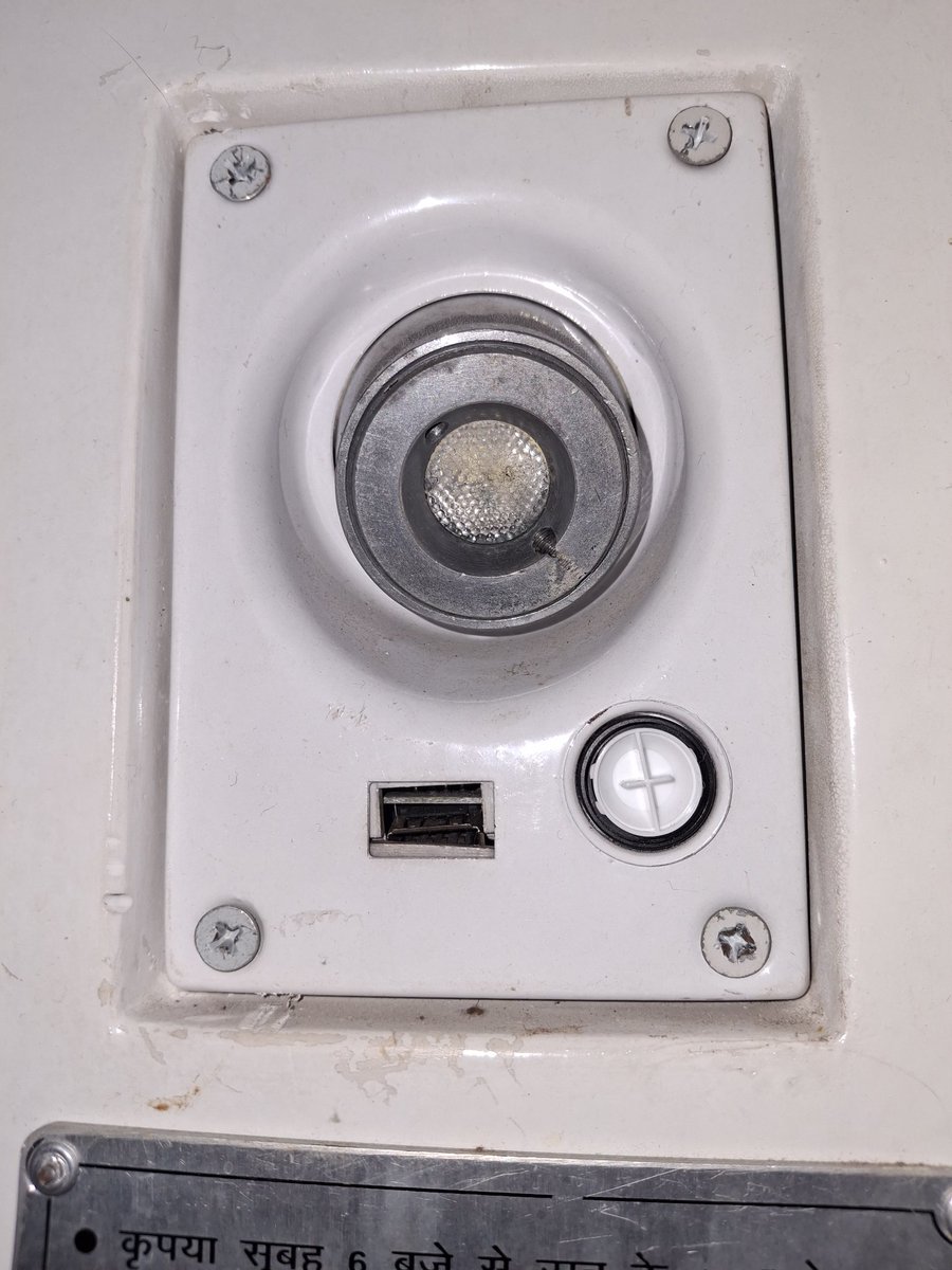 DebasishRajput2's tweet photo. Extremely disappointed with the maintenance of 12518 KOAA Garib Rath Coach:G6 Seat.17/18 Received an electric shock from a broken charging socket Dining table &amp; USB ports are shattered Is this the safety promised to passengers? @RailMinIndia @RailMadad @GM_NFR @EasternRailway https://t.co/qKfXF6Lvep
