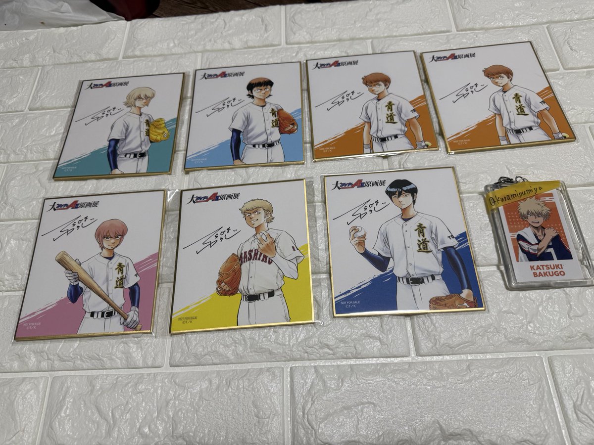 kuramiyumiyu's tweet photo. 【交換】ダイヤのA原画展
譲：
入場チケット
沢村小湊川上結城
(地域色々です)
購入特典
成宮　川上　降谷　小湊　奧村　　　　　　由井　
求：御幸 
        入場チケット真田福岡のみ (友人用)
郵送交換
比率違い　チケット⇄特典可
沢村は御幸との交換のみ
どうぞよろしくお願いします https://t.co/Emgd8LGjdn