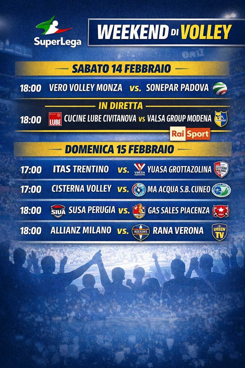 paralleloblu's tweet image. Le partite Superlega maschile di volley del WK #italvolley