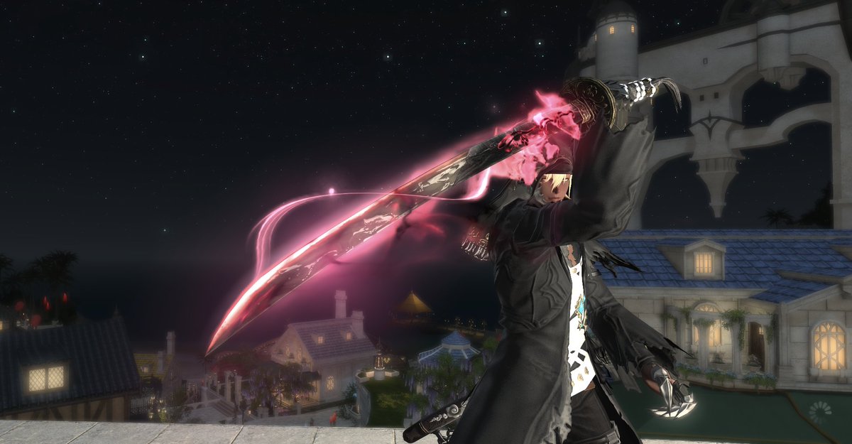 Isaacire's tweet photo. ファントムオブスキュラム・ブレード
エフェクトはまさか���ピンク！
だがそれがいい。
 
#FF14 
#ファントムウェポン https://t.co/dZuoqFqEey