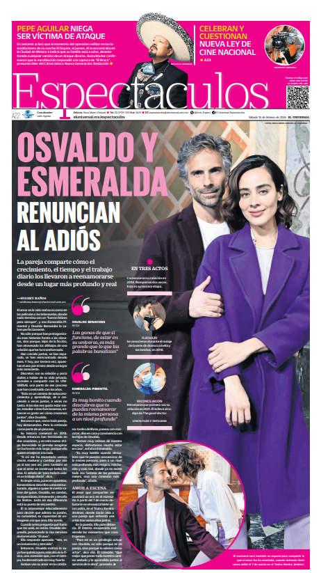 Univ_espect's tweet photo. #EnPortada Osvaldo Benavides y Esmeralda Pimentel comparten cómo el crecimiento, el tiempo y el trabajo diario los llevaron a reenamorarse desde un lugar más profundo y real 💕💖 #SanValentín  
https://t.co/MCAnr39HaM https://t.co/q7siFevKVf