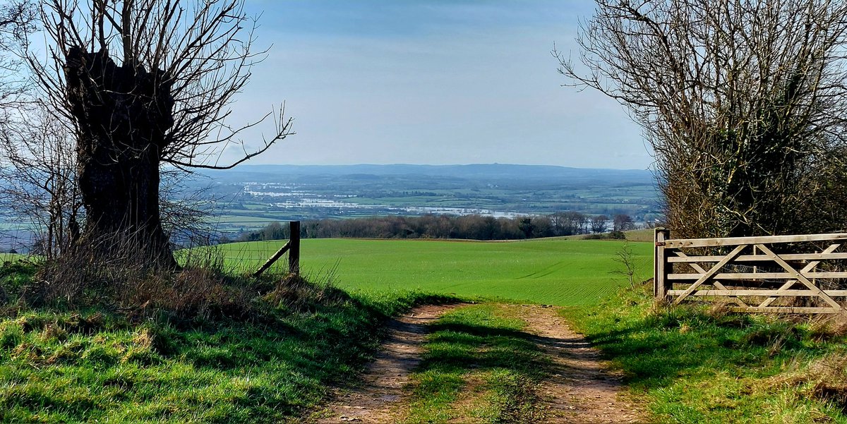 DavidStorey60's tweet image. Flooded #Severn and #Avon viewed from #BredonHill