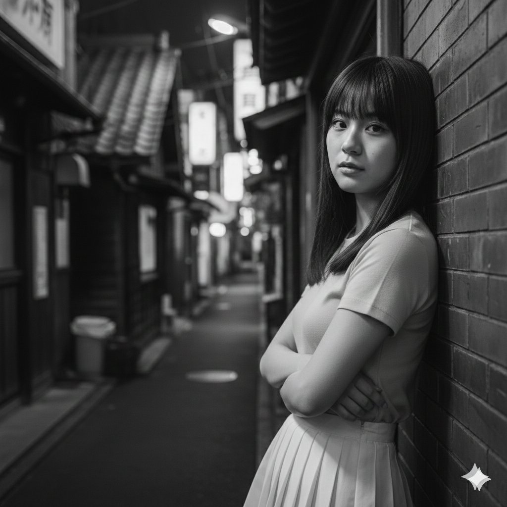 光と影。東京の夜に溶ける。 Monochrome moments in Tokyo. Stillness