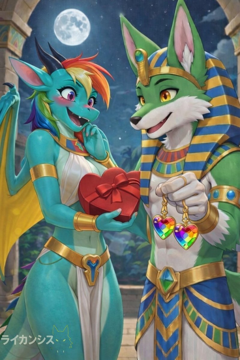 LycansisZzz's tweet image. Some Valentine's Day gifts for these cute ones!
@RDashed77 
@jotaro_kai 
@MozhanXIII 
#aiartcomunity  #furry #furryaiartist