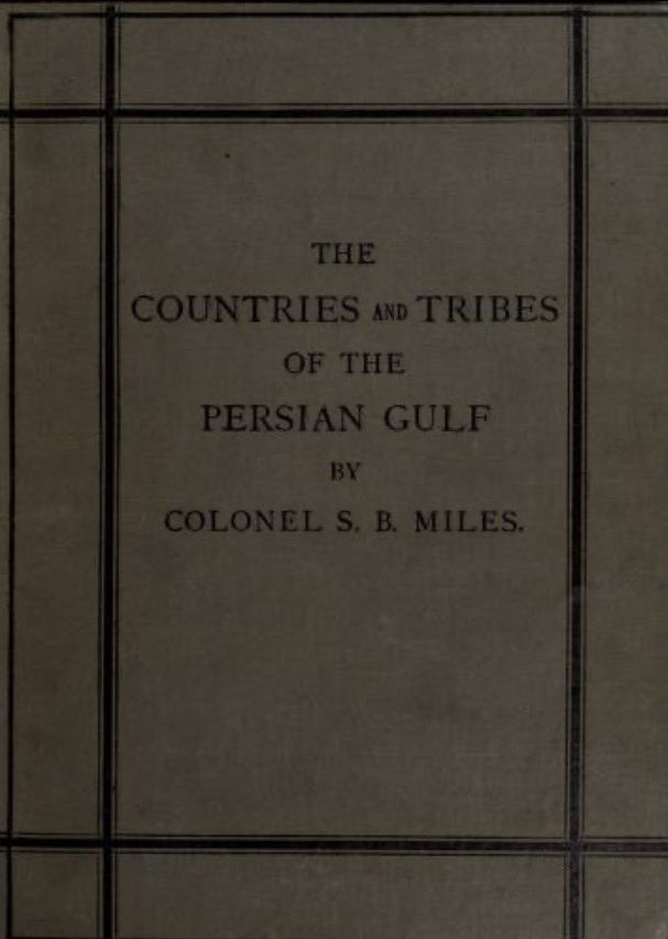 salah_alansari's tweet photo. يقول الكولونيل صامويل ميلز في كتابه: The Countries and The Tribes of The Persian Gulf:
إن عرب الخليج كانوا أول من عرف الإبحار باستخدام الرياح الموسمية في البحار بل إنهم عرفوا ذلك قبل اليونانيين بآلاف السنين وقبل أن يدّعي اليونانيون السبق في هذا المضمار. https://t.co/PD8g5t51FA