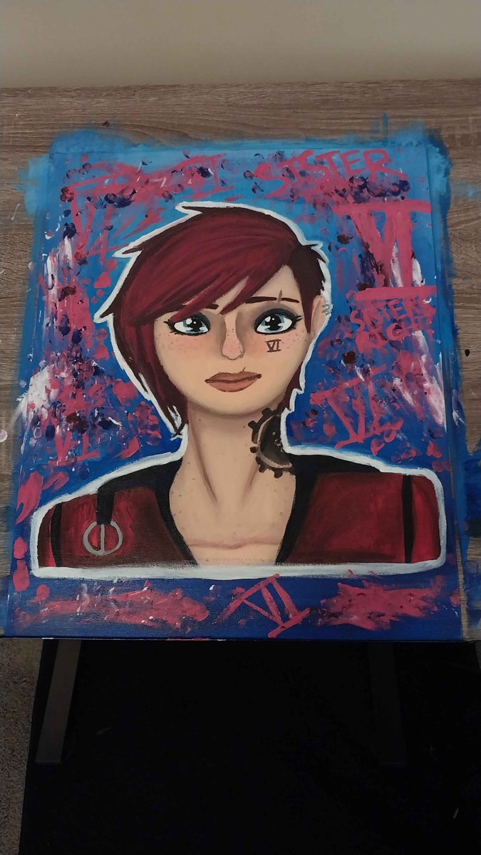VampireLogicArt's tweet photo. Forgot to post😅

My Vi painting is finally finished! Just needs a frame!

#Arcane #ArcaneFanart #ViArcane #ArcaneVi #Painting #ArtistsOnTwitter #NoAI #NoAIUsed #Acrylic #AcrylicPaint #TraditionalArt https://t.co/QlNY1mRgvh