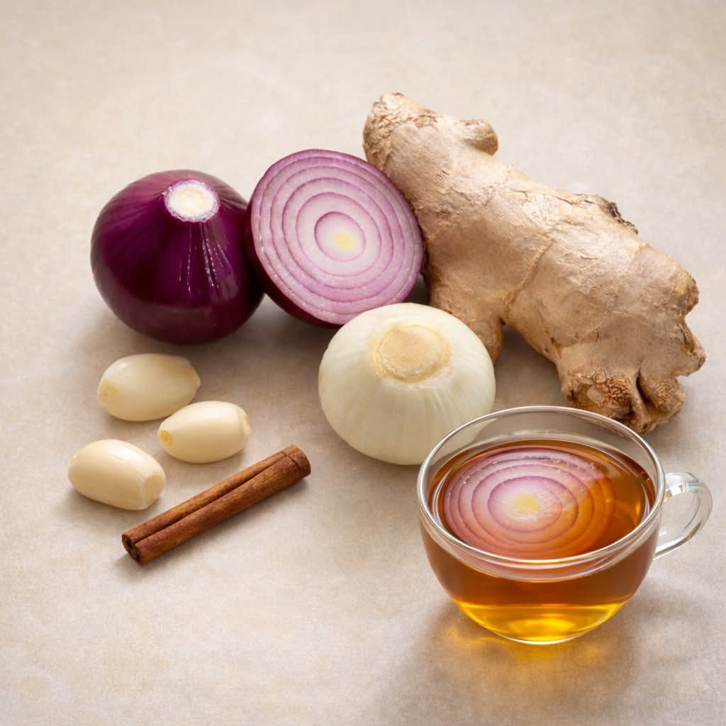 خلطة القرفة + الثوم + الزنجبيل + البصل المغلية لمدة 15 دقيقة تُستخدم كثيرًا في الطب الشعبي، ولها عدة فوائد محتملة بسبب الخصائص القوية لكل مكون. إليك أهم الفوائد:
ثريد 🧵 👇