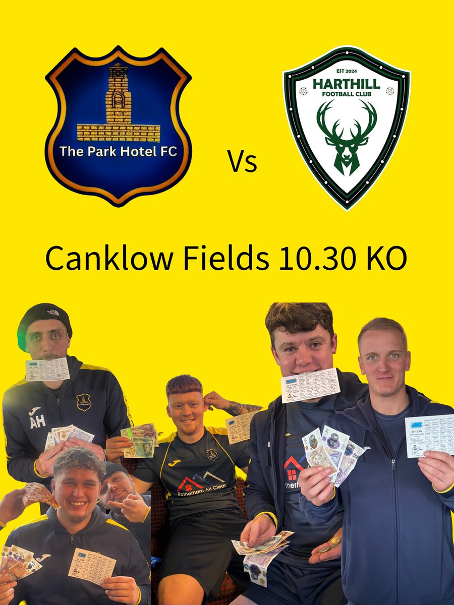 Tomorrow we play Harthill. Our first league game of 2026. We know this is going to be a tough game, against a very good harthill team. Come see how the lads get on 🫡 

UP THE PARK HOTEL💙