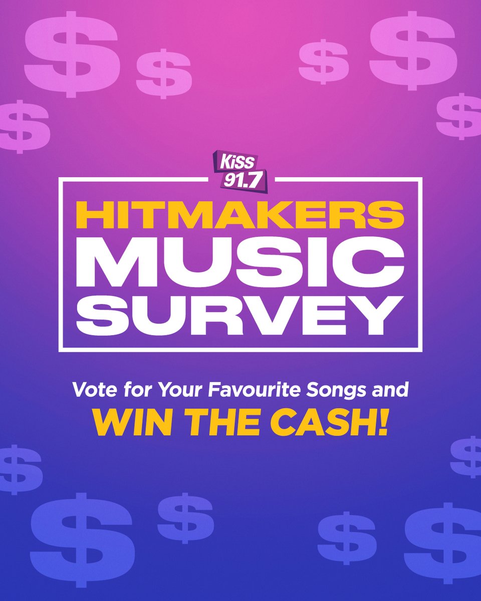 Take our HitMakers Music Survey! This is your chance to have a real say in the music KiSS 91.7 plays.

🔗 bit.ly/3O306J7

#KiSS917 #Edmonton #YEG #PepperAndDylan