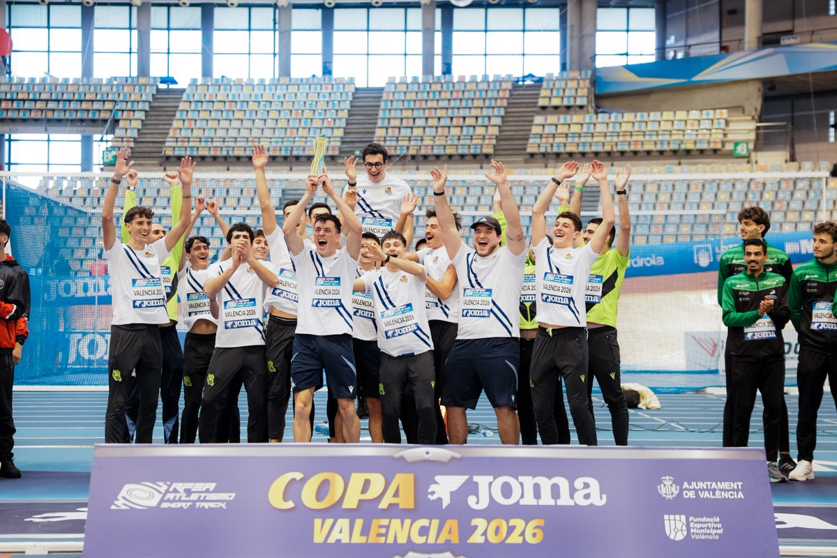 atletismoRFEA's tweet photo. El equipo donostiarra conquista el primer 
 #CEclubesST #CopaJoma de su historia

🏆 @RealSociedad 78 puntos
2º @fentcamislata 74,5 puntos
3º @atletismoplayas 68,5 puntos

👉 Se convierte en el 7º club en unirse al palmarés de campeones
👉 rompe un dominio de dos décadas del  @FCBarcelona_es y el @atletismoplayas

LA CRÓNICA 🔗https://t.co/0ac2Ovocgd
📊 https://t.co/5KfwvvixzQ