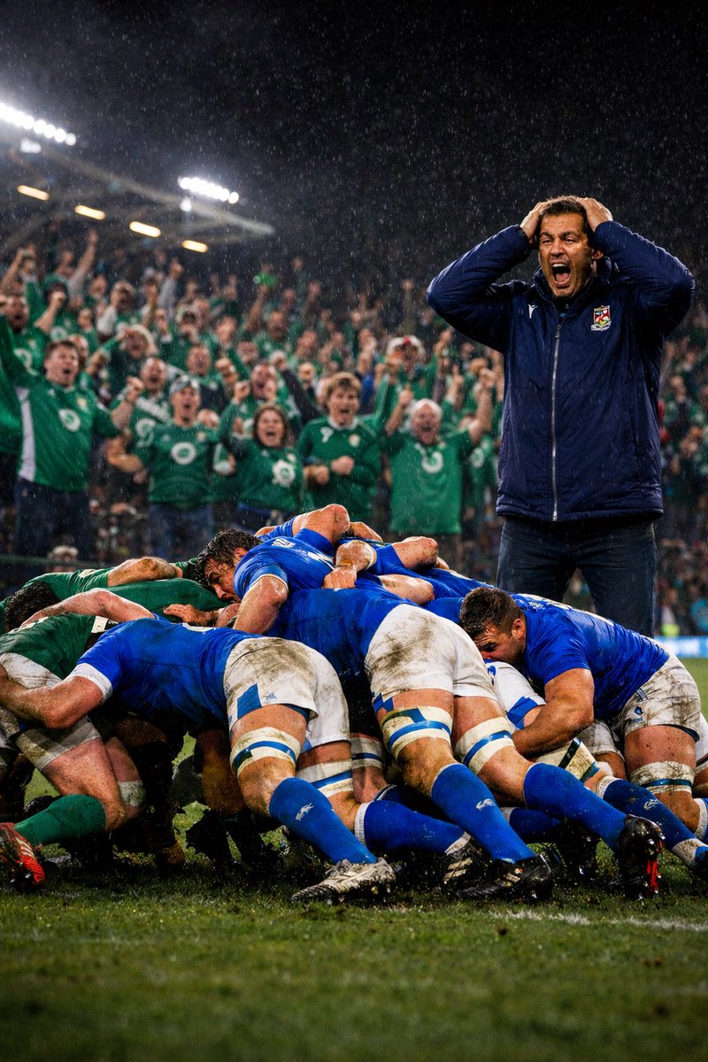 Italia en su visita a Dublín por el Seis Naciones, muy cerquita del golpe. Para agarrarse la cabeza y saltar de la silla frente a una Irlanda con más aliento y fuerza que juego.