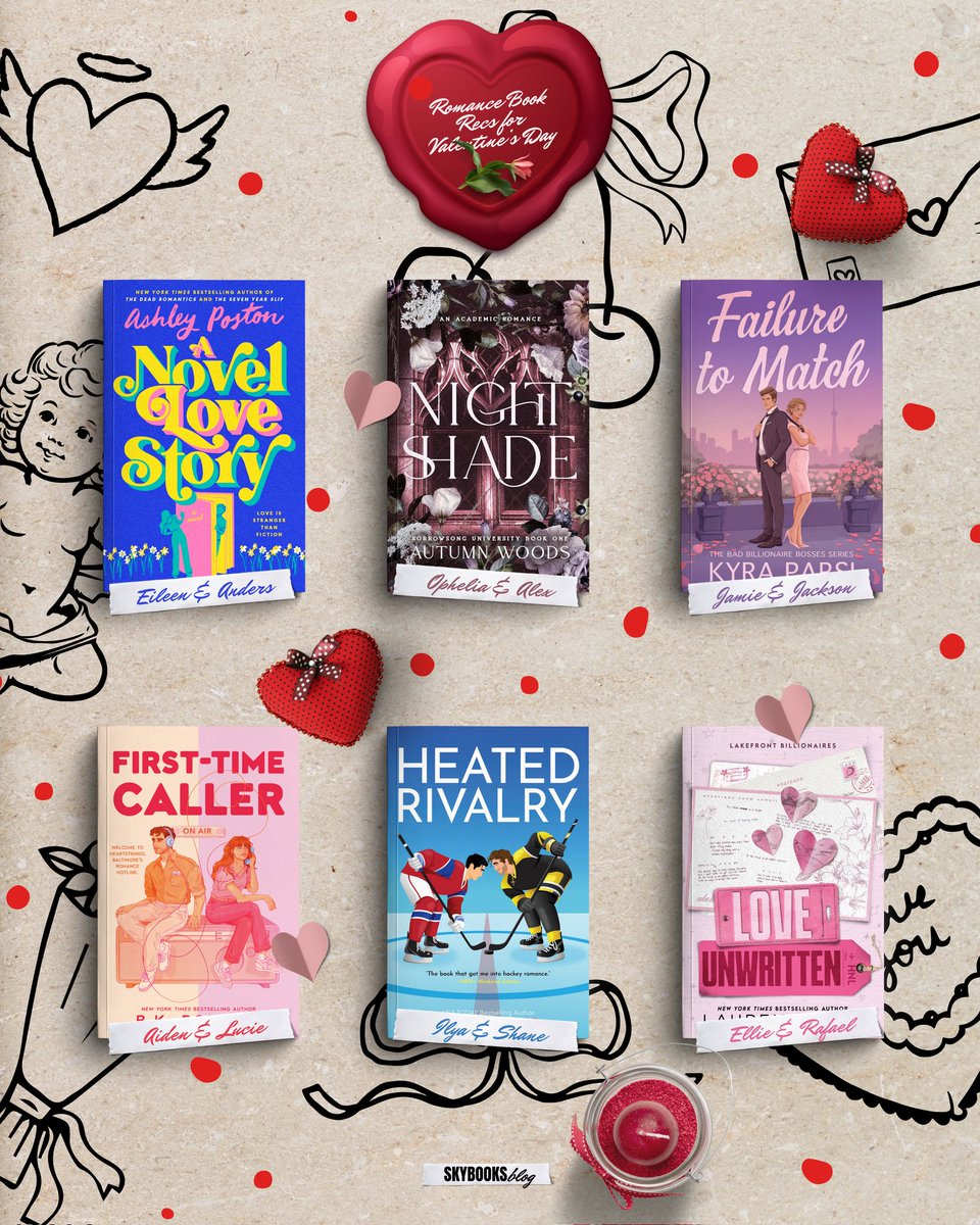 skybookstwt's tweet photo. 💌⚘️ Romance Book Recs for Valentine's Day ⚘️💌

happy valentine’s day, girls!! 💓🫂 

https://t.co/yanQ3Ma00R https://t.co/XoKY5ygZMc