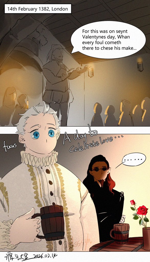 dsssyh's tweet photo. 2026 Valentine special episode
#goodomens #CA #ValentinesDay 
"So, who gave the very first Valentine's Day rose?" https://t.co/6Kj63wzGWs