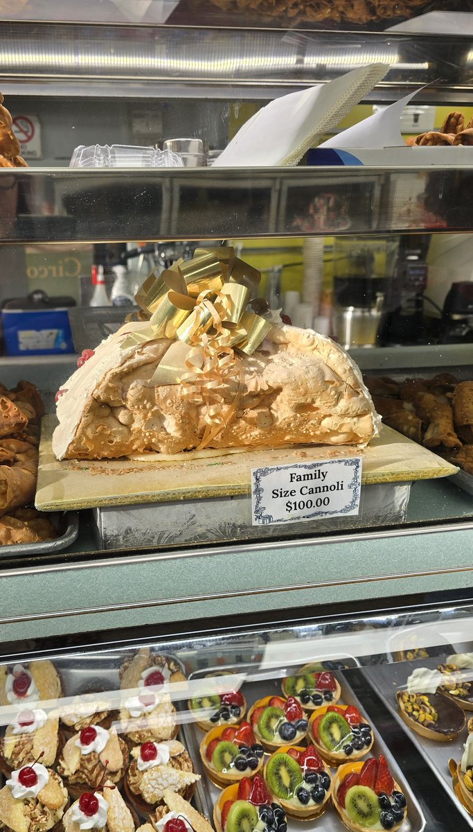 honestly the way the sunlight was hitting the family size cannoli was borderline religious