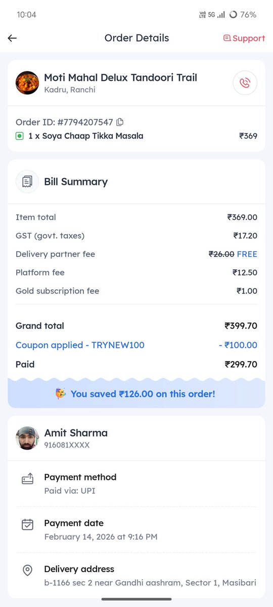 amitsmart4's tweet photo. @zomato regarding this order keep waiting for an hour , spoke to agent and support people , they keep asking to wait, very pathetic service and support, have to wait for your own food for night.
One of the worst support system ever seen https://t.co/SYyzXnb60l