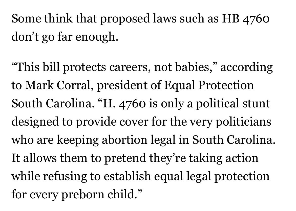 BenZeisloft's tweet image. Thank you @LifeSite for including quotes from myself and @MarkCorral83 on the anti-abortion bills in South Carolina, many of which would not actually curtail abortions.