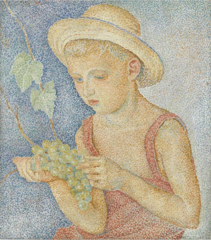 Boy with Grapes #artbots #marevna
