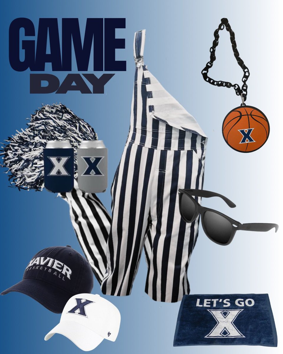 Game day essentials: spirit wear &amp; victory vibes❕❕ 😎🧢🏀🤩 #xavierbasketball #gomuskies