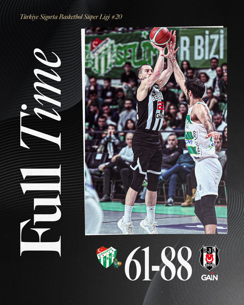 BJK_Basketbol's tweet image. Bursa'dan galibiyetle dönüyoruz. 😎

Bursaspor 61-88 Beşiktaş GAİN | Maç Sonucu 

#TheBlackEagleRises 🦅