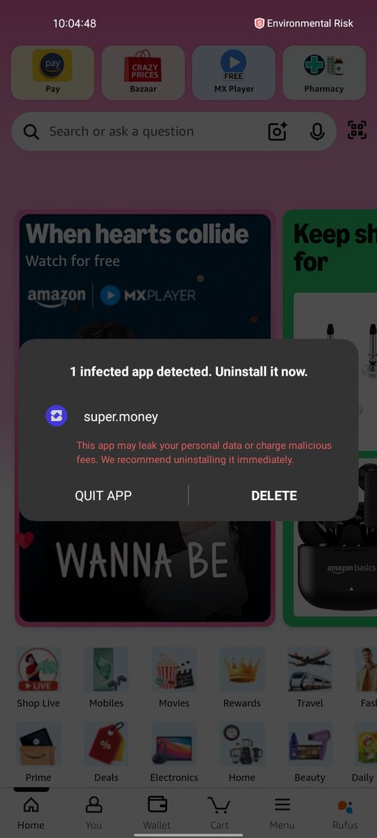 crypto9240's tweet photo. Warning to others: Just got a security alert that '@supermoney  might leak personal data. Uninstalled immediately. Always check your app permissions, folks! #PrivacyAlert #ScamWarning" 
#data #indvspak #indiakaapnasocialmedia #ValentinesDay2026 #flipkart @flipkartsupport https://t.co/eLhoIAWyIO