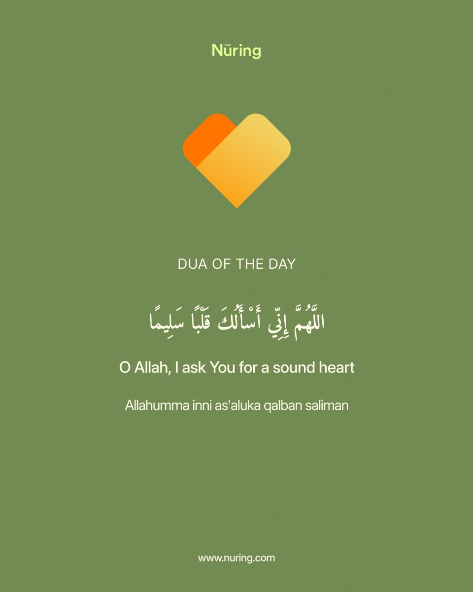 nuringapp's tweet photo. Ramadan begins in the heart before it begins on the calendar. ๐ค
- Breathe deeply.
- Release stress.
- Return to remembrance.
ุงูููู
ุฅูู ุฃุณุฃูู ููุจูุง ุณููู
ูุง
O Allah, I ask You for a sound heart.
Prepare intentionally with Nuring ๐ฟ
#nuring #ramadan2026 #fasting #ุฑู
ุถุงู2026 https://t.co/bWk716NURd