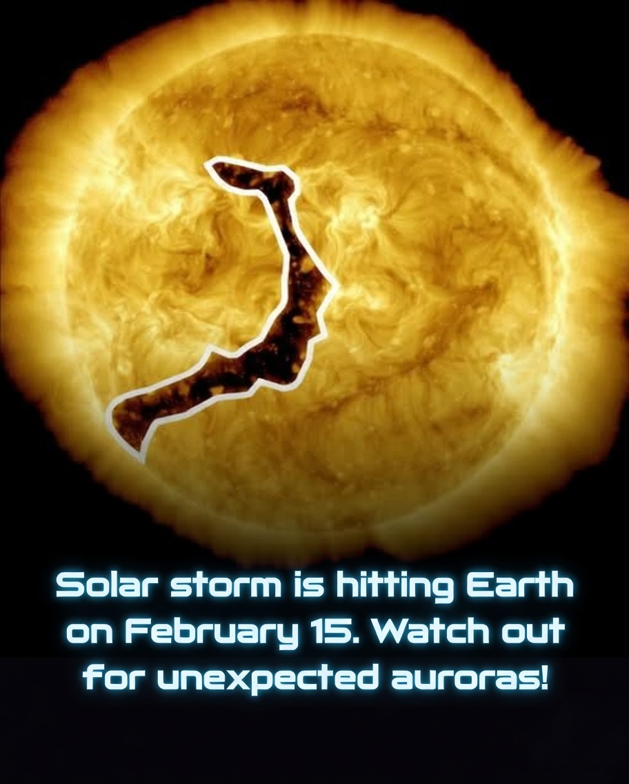 A massive "hole" has opened on the Sun and is aiming directly at Earth 🚨

This dark region in the solar corona isn't a literal hole—it's an area where the Sun's magnetic field lines stretch outward into space instead of looping back to the surface. These "open" lines let charged