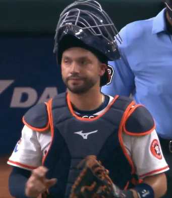 tangotiger's tweet photo. Any time a pitcher challenges a call, the catcher will look like this (on the inside) https://t.co/lrcfMqSAle