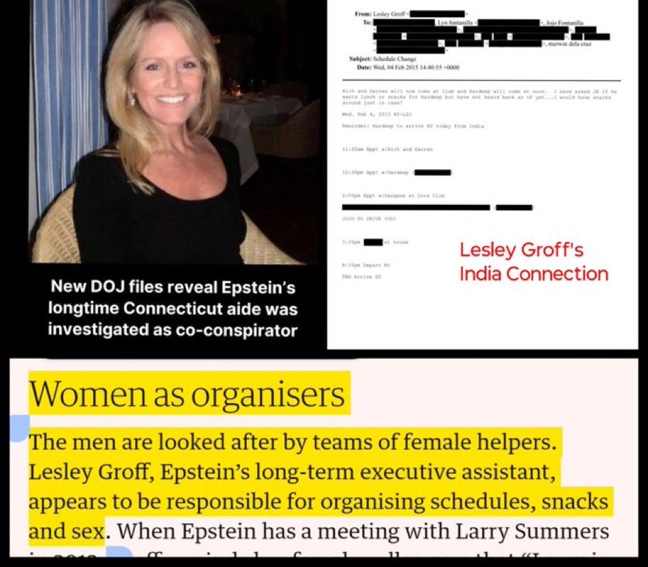 अगर Lesley Groff के संदेशों में Hardeep Puri का नाम आता है, तो सवाल उठेंगे ही।

मानव तस्करी जैसे गंभीर आरोपों पर चुप्पी नहीं, साफ और निष्पक्ष जांच होनी चाहिए।

सच सामने आए — चाहे कोई कितना भी बड़ा क्यों न हो !
#EpsteinFiles 

#DevilsOfEpsteins