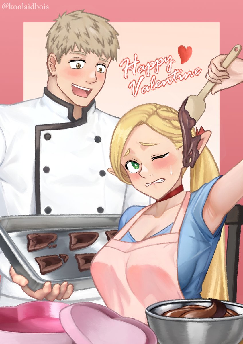 koolaidbois's tweet image. ❤ Happy Valentine's Day! ❤

The best chocolate for Valentine's Day is homemade 

Especially the ones that made with love!

#DungeonMeshi #Laios #Marcille #Laicille