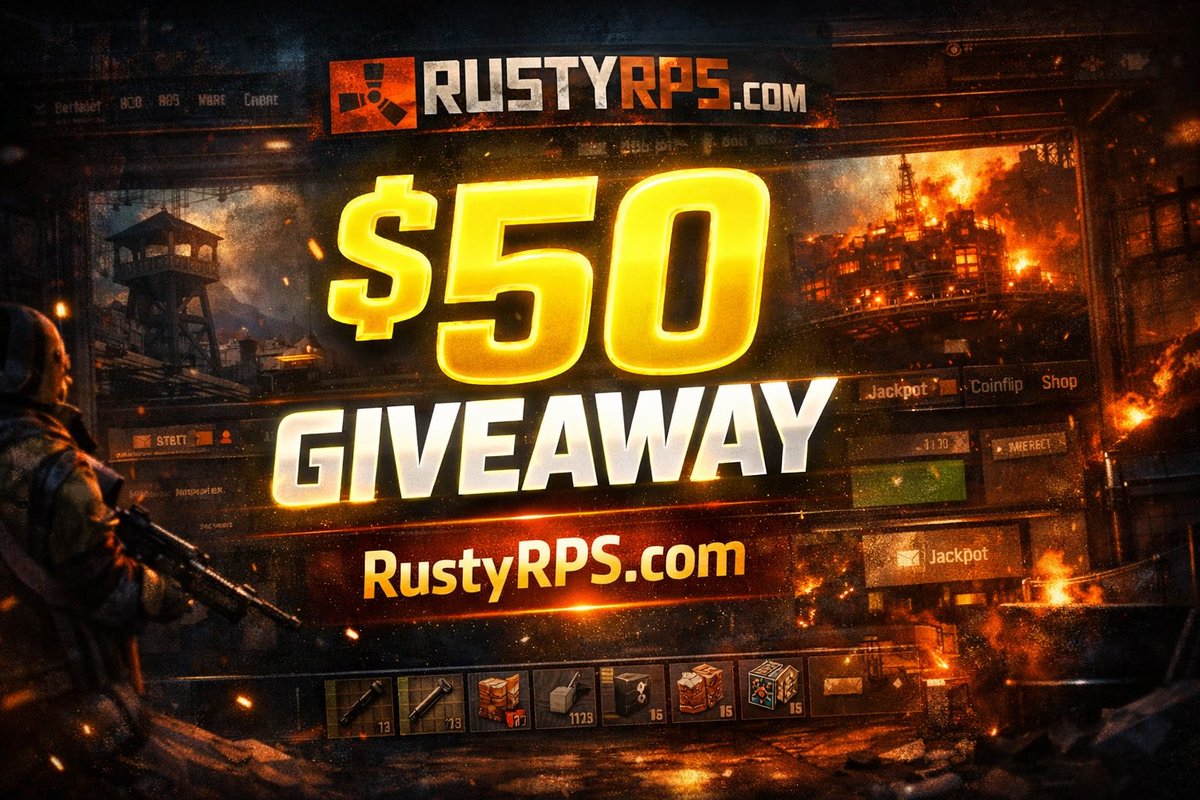 🔥50$ Giveaway🔥
✅Follow me + <a href="/RealRustyRPS/">RustyRPS.com</a> 
✅like+Retweet
✅Tag 1 friend
⌛️Ends in 5 days⌛️