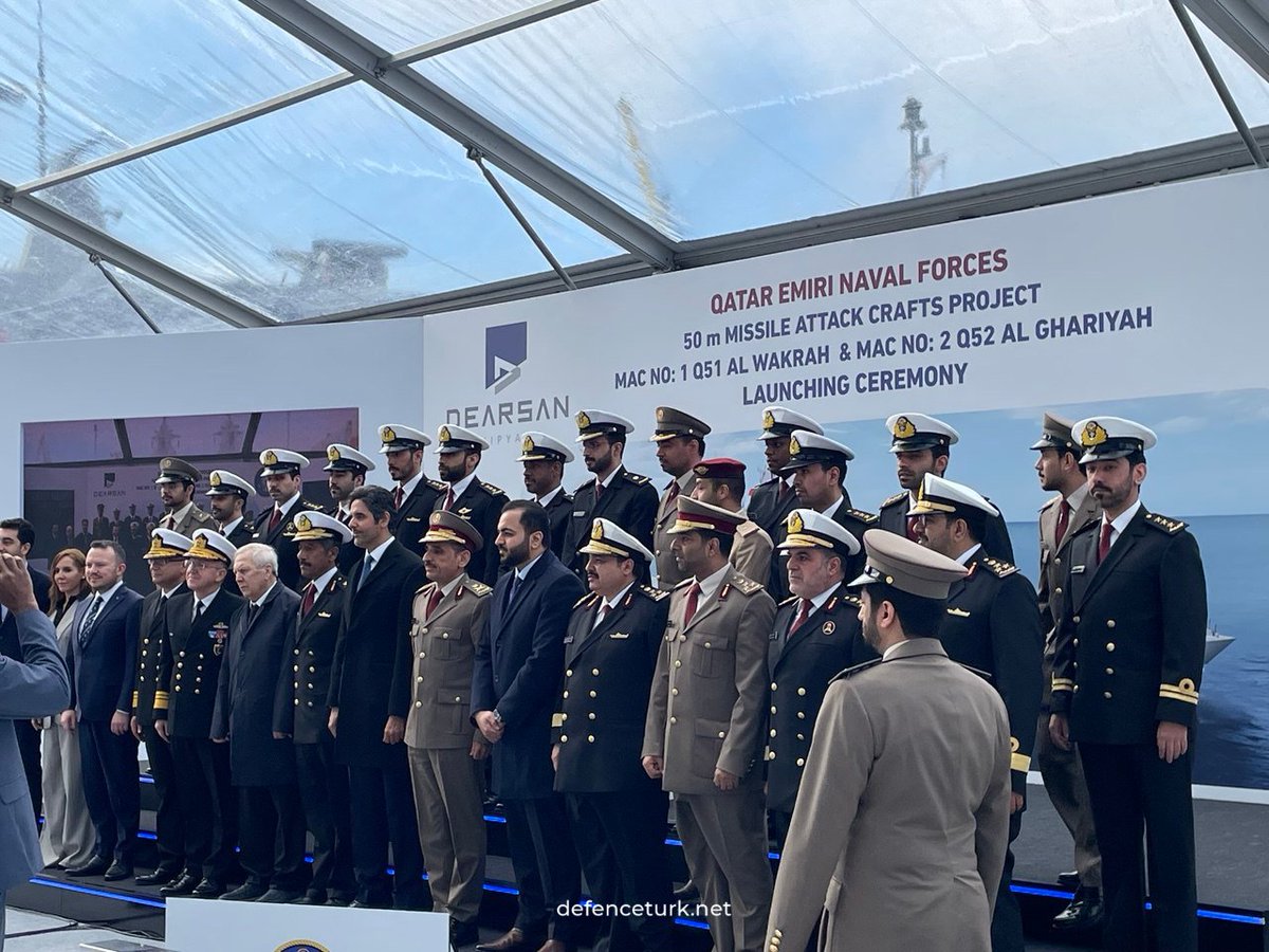 🔵🇹🇷DEARSAN’ın 🇶🇦Katar için inşa ettiği ikinci hücumbot denizle buluştu

🔸DEARSAN Tersanesi tarafından Katar Deniz Kuvvetleri için inşa edilen 2 adet 50 m Güdümlü Mermili Hücumbotların ikincisi olan AL GHARIYAH denizle buluştu.
📎<a href="/DearsanShipyard/">Dearsan Shipyard</a>
🔗defenceturk.net/dearsanin-kata…