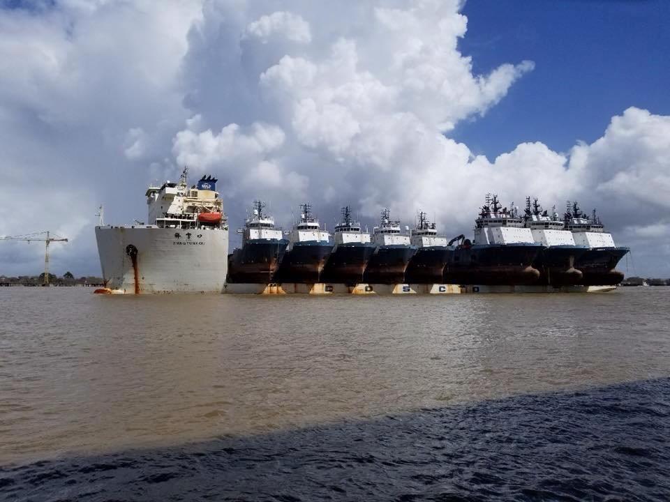 We had this answer mid-00's and again in the mid-10's when the offshore business tanked.

There were fleets of OSVs being shipped to Asia from the US.

The <a href="/USNavy/">U.S. Navy</a> could have bought these ships, placed minimal crews on board and load them with more than four 40ft boxes and delpoy