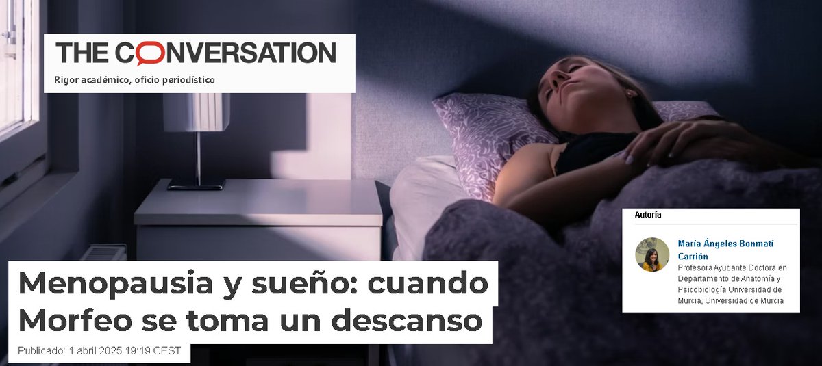 enfermeria's tweet photo. Especial sobre el #sueño en @Conversation_E

Menopausia y sueño: cuando Morfeo se toma un descanso
https://t.co/0AU15DI8YD

Desde #APS las enfermeras te pueden aconsejar en EpS en sueño y menopausia, con el abordaje integral del insomnio crónico. Acude a tu Centro de Salud. https://t.co/oe6AIr9l1I