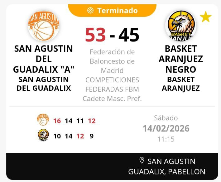 BasketAranjuez's tweet photo. Derrota del #CadMasc en la cancha de @BaloncestoSAG. #Pancho: "No pudimos llevarnos la victoria en la visita  a San Agustin de Guadalix" https://t.co/fhhEvn2fCe