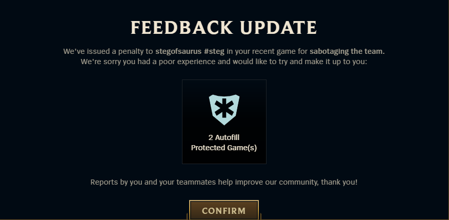 no LP consolation and 2 games of no double LP 🙄