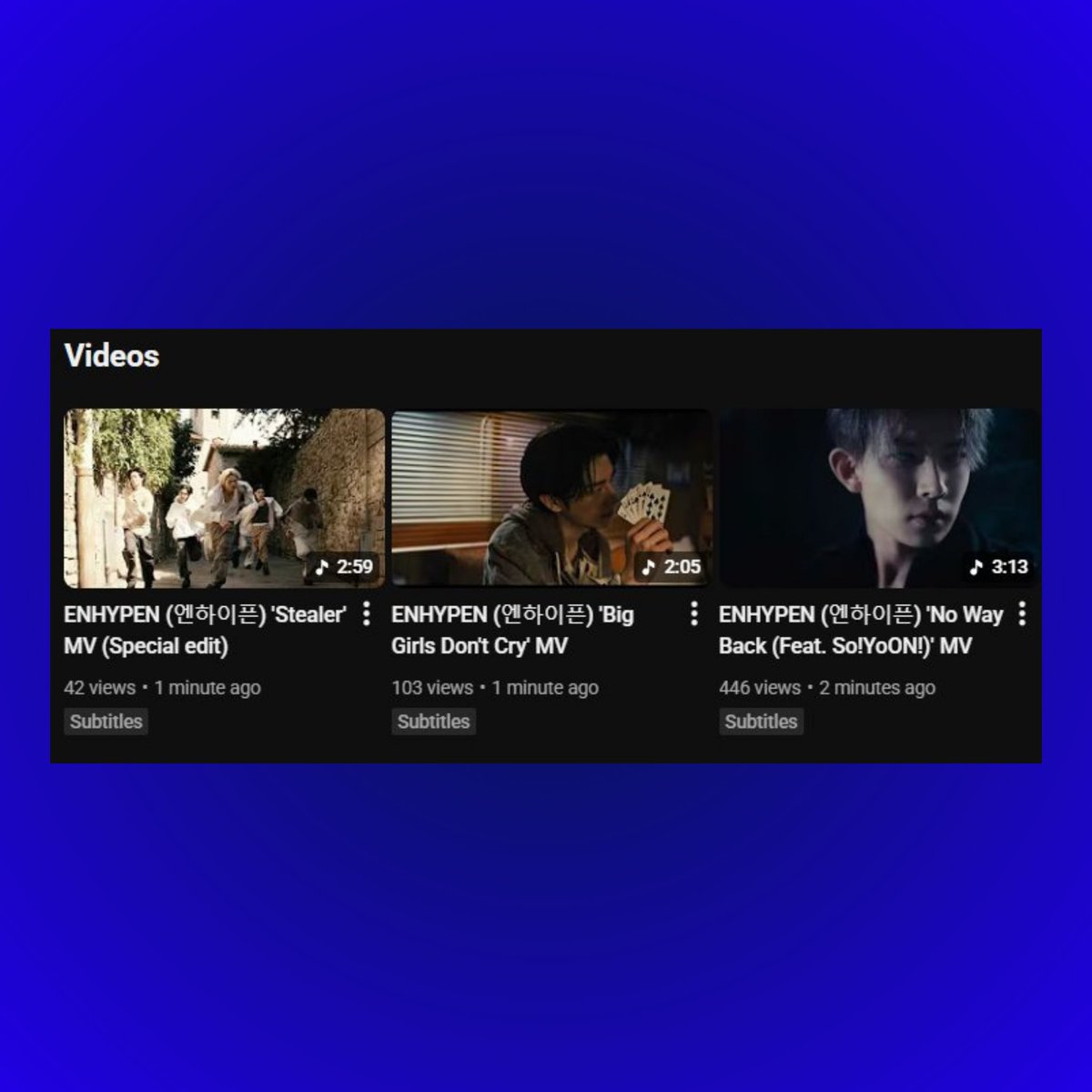 TheePopCore's tweet image. ENHYPEN drops three MVs for “No Way Back (Feat. So!YoON!),” “Big Girls Don’t Cry,” and “Stealer (Special Edit)” from their 7th mini album ‘THE SIN : VANISH.’