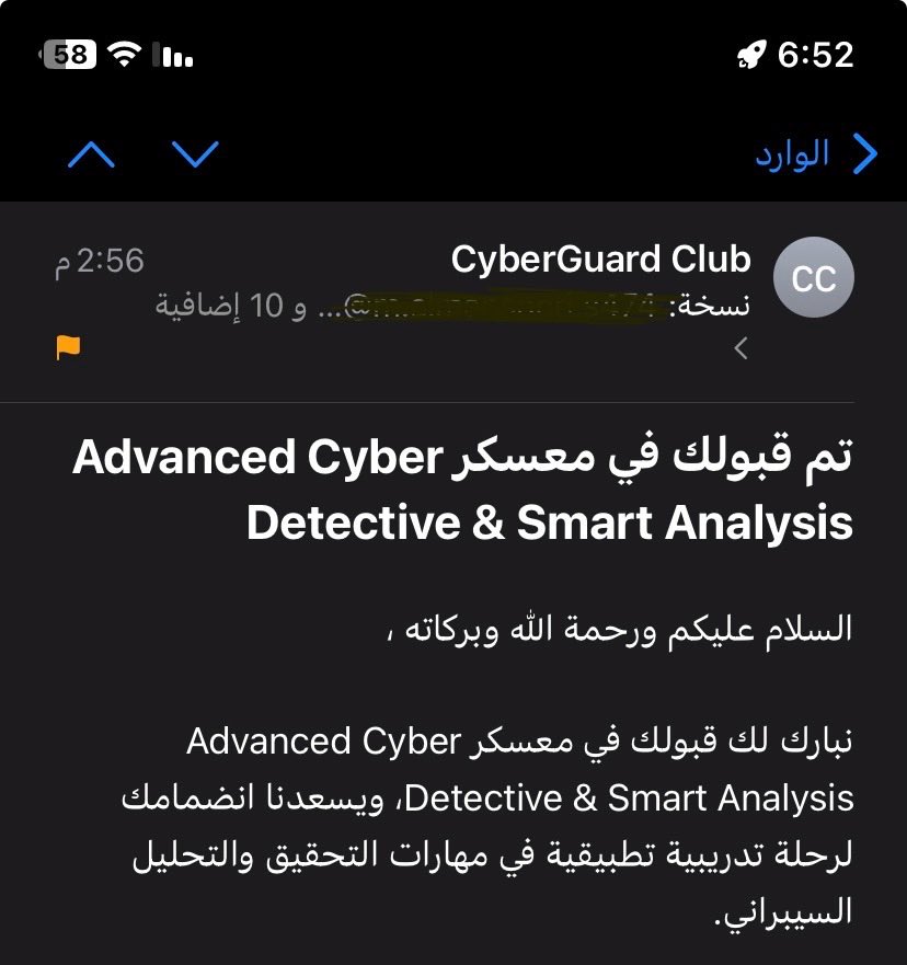 rag64_2's tweet photo. سعيدة بالإعلان عن قبولي في معسكر
Advanced Cyber – Detective &amp; Smart Analysis 🔐✨

خطوة جديدة في رحلتي لتطوير مهاراتي التحليلية واستكشاف مجال الأمن السيبراني بشكل أعمق متحمسة جدًا للتجربة والتعلّم وتطبيق كل ما هو جديد بإذن الله 🚀
@CGClub_sa https://t.co/wyT6u6bJTd