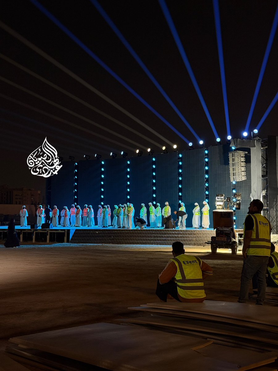 جانب من تجهيزات حفل افتتاح «على خطاه» بـ #المدينة_المنورة، الذي ينطلق غدًا الأحد ، التجربة التي تحاكي رحلة الهجرة النبوية من مكة إلى المدينة .