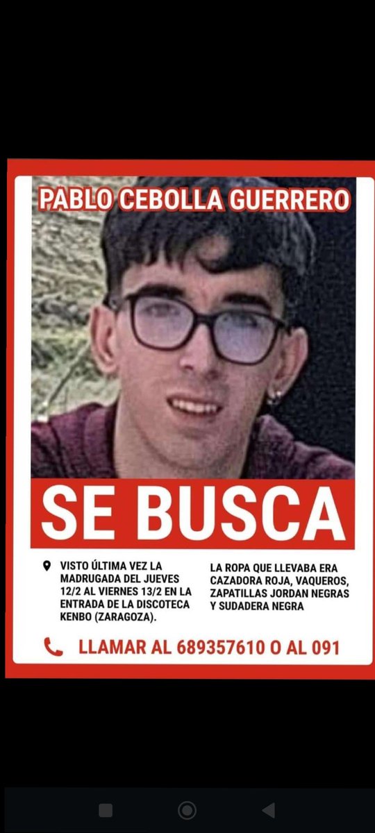 Urge encontrar a este chico!
Desapareció ayer!